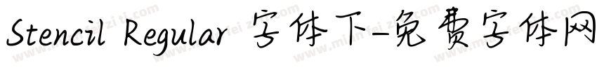 Stencil Regular 字体下字体转换